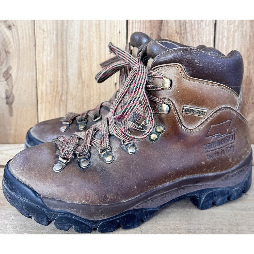 Zamberlan Gore-Tex Hiking Boots brown Leather Made In Italy Women's 7 H Wide